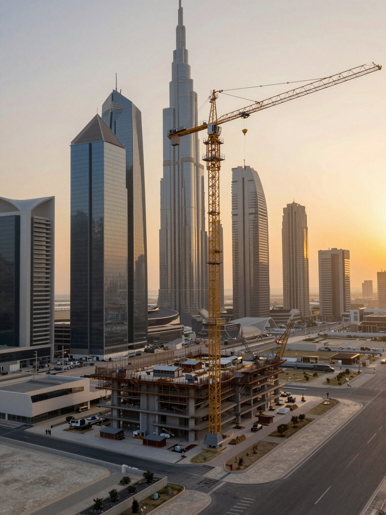 Dubai skyline construction